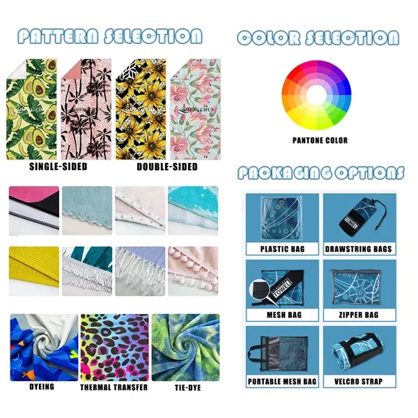Lightweight Sand Free Microfiber Beach Towel - Lightweight Sand Free Microfiber Beach Towel - Image 2 of 2