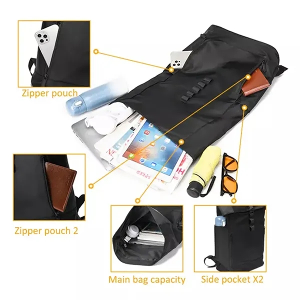 Men Backpack Lightweight Waterproof Notebook Computer Bag fo - Men Backpack Lightweight Waterproof Notebook Computer Bag fo - Image 2 of 4