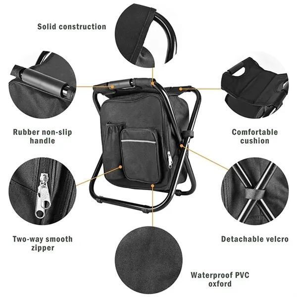 Camping Folding Chair with Cooler Backpack - Camping Folding Chair with Cooler Backpack - Image 3 of 4