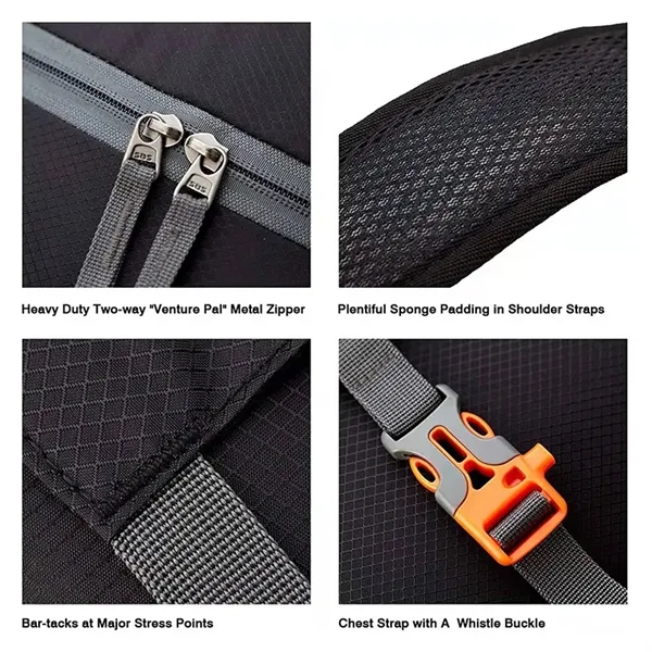 40L Ultra Lightweight Backpack Foldable Hiking Daypack - 40L Ultra Lightweight Backpack Foldable Hiking Daypack - Image 4 of 6