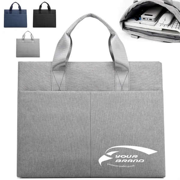 Durable Business Document Tote with Multiple Pockets - Durable Business Document Tote with Multiple Pockets - Image 0 of 4