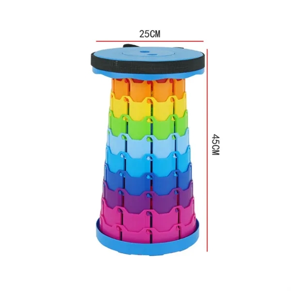 Adjustable Rainbow Telescopic Stool for Travel & Events - Adjustable Rainbow Telescopic Stool for Travel & Events - Image 1 of 4
