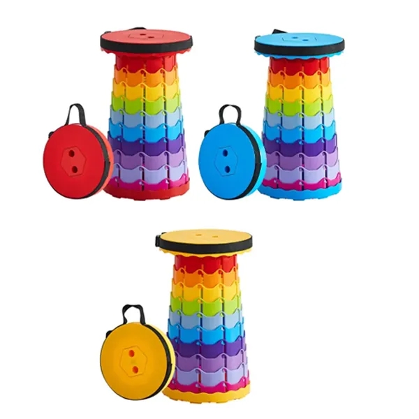 Adjustable Rainbow Telescopic Stool for Travel & Events - Adjustable Rainbow Telescopic Stool for Travel & Events - Image 2 of 4