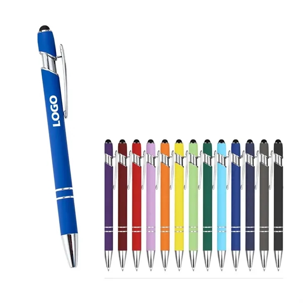 Multicolor Aluminum Stylus Ballpoint Pen - Multicolor Aluminum Stylus Ballpoint Pen - Image 0 of 3