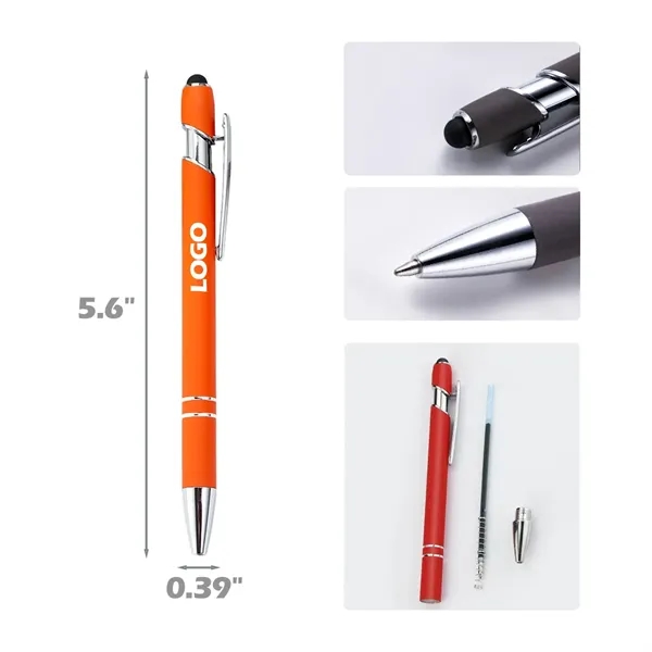 Multicolor Aluminum Stylus Ballpoint Pen - Multicolor Aluminum Stylus Ballpoint Pen - Image 1 of 3