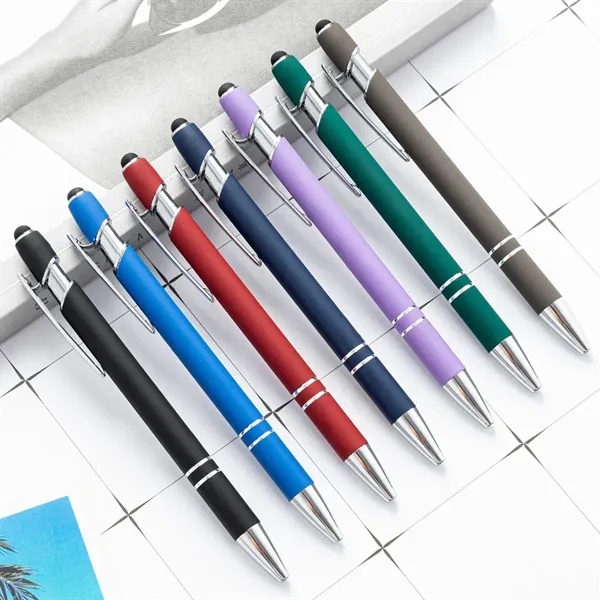 Multicolor Aluminum Stylus Ballpoint Pen - Multicolor Aluminum Stylus Ballpoint Pen - Image 3 of 3