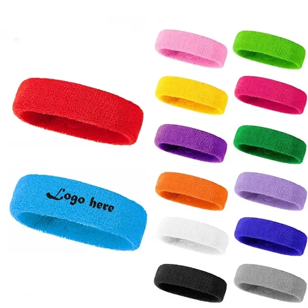Heavyweight Terry Headband with Direct Embroidery - Heavyweight Terry Headband with Direct Embroidery - Image 0 of 1