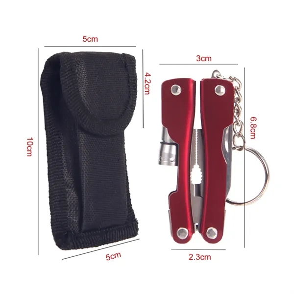 Compact Multi-Tool Keychain with LED Light and Pliers - Compact Multi-Tool Keychain with LED Light and Pliers - Image 1 of 4