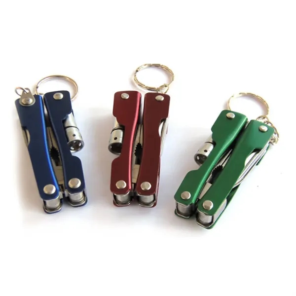 Compact Multi-Tool Keychain with LED Light and Pliers - Compact Multi-Tool Keychain with LED Light and Pliers - Image 2 of 4