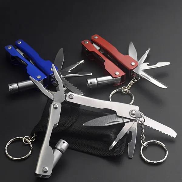 Compact Multi-Tool Keychain with LED Light and Pliers - Compact Multi-Tool Keychain with LED Light and Pliers - Image 3 of 4
