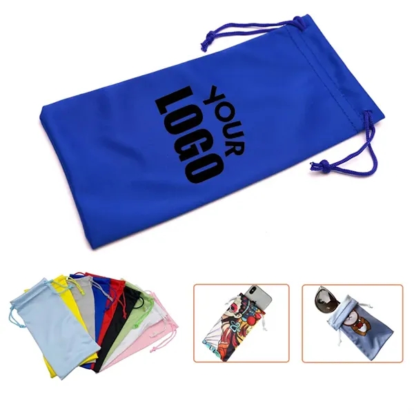 Microfiber Drawstring Sunglasses Pouch - Microfiber Drawstring Sunglasses Pouch - Image 0 of 3