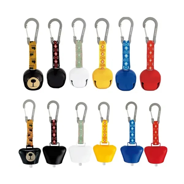 Retractable Bell with Carabiner & Rope for Hiking, Safety. - Retractable Bell with Carabiner & Rope for Hiking, Safety. - Image 2 of 4