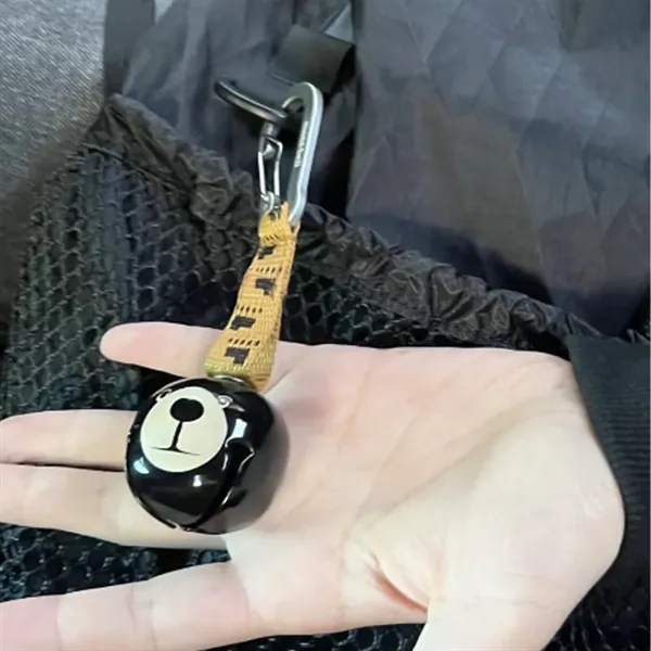 Retractable Bell with Carabiner & Rope for Hiking, Safety. - Retractable Bell with Carabiner & Rope for Hiking, Safety. - Image 4 of 4