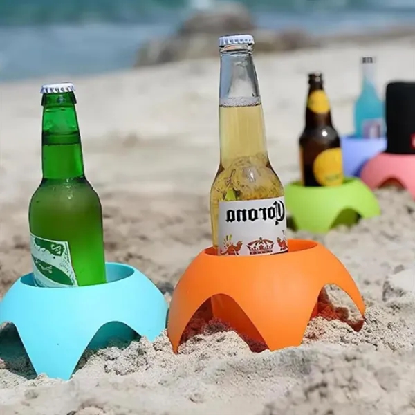 Portable Beach Cup Holder for Sand & Outdoor Events - Portable Beach Cup Holder for Sand & Outdoor Events - Image 3 of 4