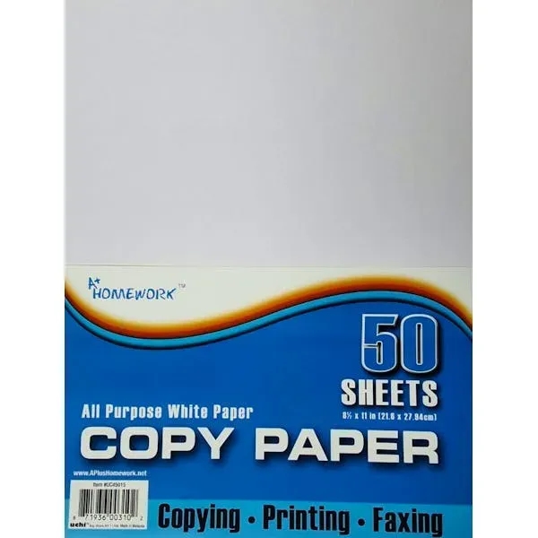 Copy Paper - 50 Sheets 8.5 x 11 - Copy Paper - 50 Sheets 8.5 x 11 - Image 0 of 0