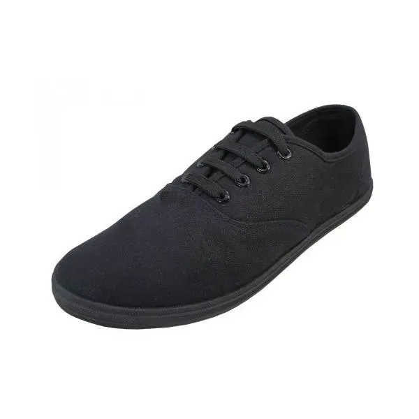 Men's Canvas Shoes - Black Sizes 7-13 - Men's Canvas Shoes - Black Sizes 7-13 - Image 0 of 0