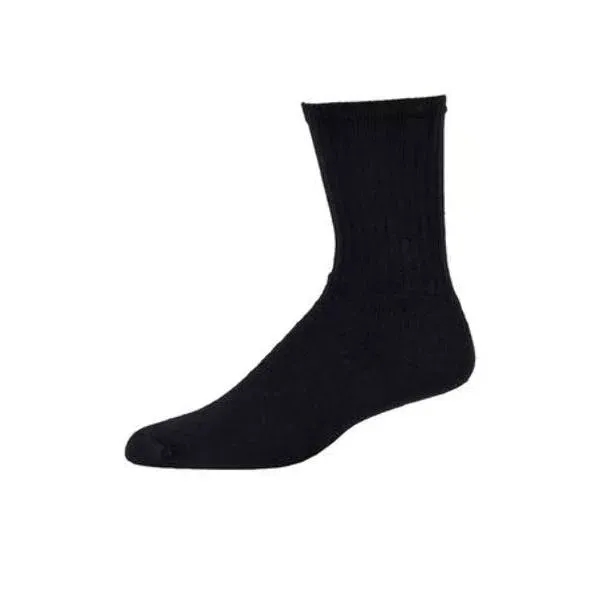 Cotton Crew Sport Socks - Black 10-13 - Cotton Crew Sport Socks - Black 10-13 - Image 0 of 0