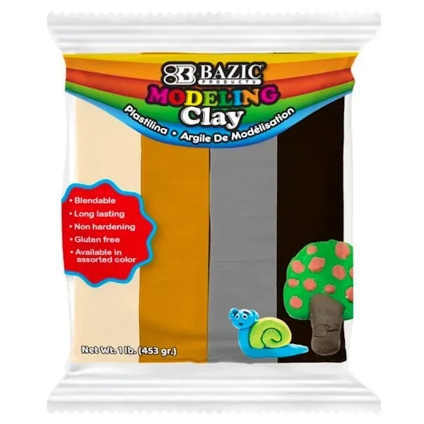Modeling Clay - 1 lb. 4 Natural Earth Colors - Modeling Clay - 1 lb. 4 Natural Earth Colors - Image 0 of 0