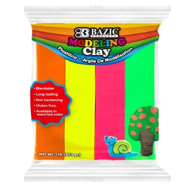 Modeling Clay - One Pound 4 Fluorescent Colors - Modeling Clay - One Pound 4 Fluorescent Colors - Image 0 of 0