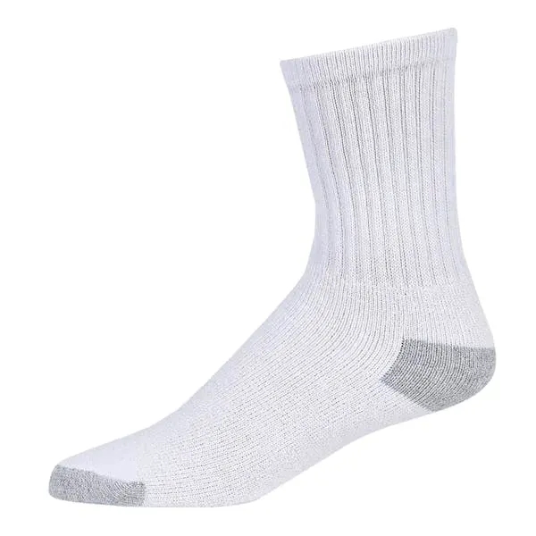 Adult Crew Sports Socks - White with Gray Size 10-13 - Adult Crew Sports Socks - White with Gray Size 10-13 - Image 0 of 0