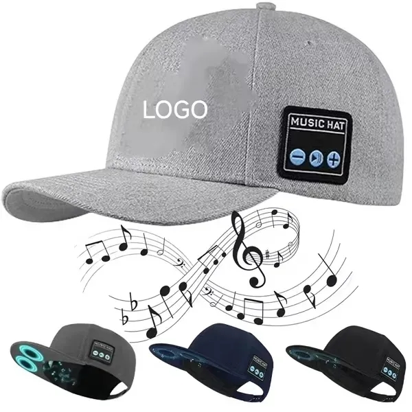 Hat with Bluetooth Speaker Built-in Microphone - Hat with Bluetooth Speaker Built-in Microphone - Image 0 of 4