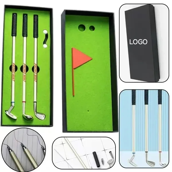 Mini Green Golf Desk Gift Set Colorful Pens - Mini Green Golf Desk Gift Set Colorful Pens - Image 0 of 4