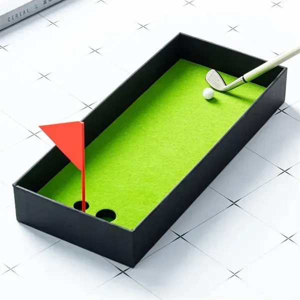 Mini Green Golf Desk Gift Set Colorful Pens - Mini Green Golf Desk Gift Set Colorful Pens - Image 1 of 4