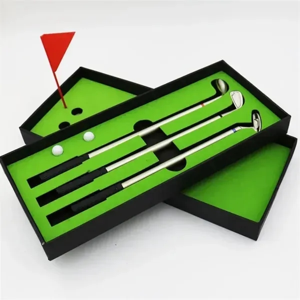Mini Green Golf Desk Gift Set Colorful Pens - Mini Green Golf Desk Gift Set Colorful Pens - Image 2 of 4