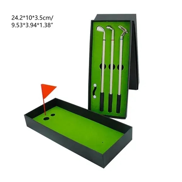 Mini Green Golf Desk Gift Set Colorful Pens - Mini Green Golf Desk Gift Set Colorful Pens - Image 4 of 4