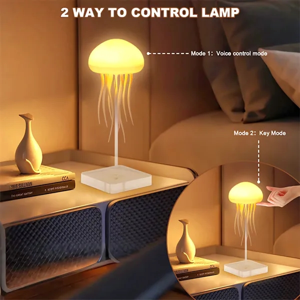 Voice Control Jellyfish Lamp with Base - Voice Control Jellyfish Lamp with Base - Image 8 of 8