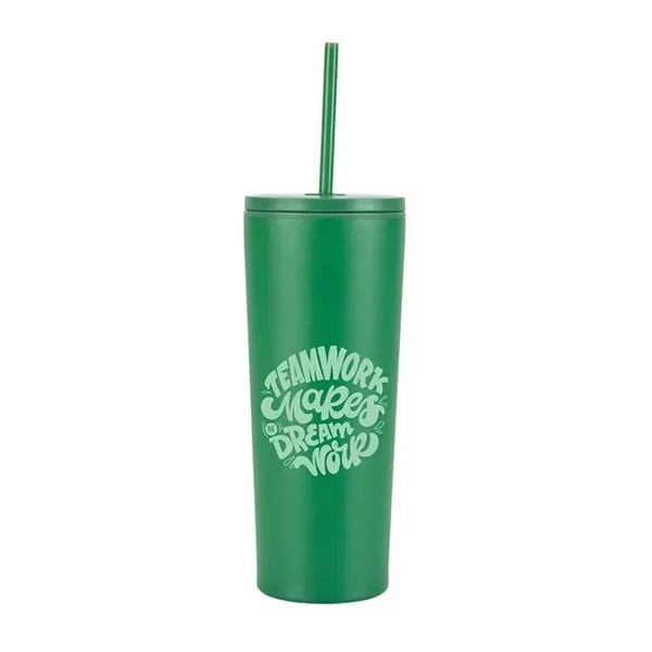 Bayard 24 oz. Double Wall Steel/PP Liner Straw Tumbler - Bayard 24 oz. Double Wall Steel/PP Liner Straw Tumbler - Image 2 of 10