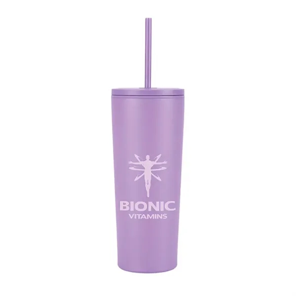 Bayard 24 oz. Double Wall Steel/PP Liner Straw Tumbler - Bayard 24 oz. Double Wall Steel/PP Liner Straw Tumbler - Image 5 of 10