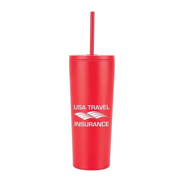 Bayard 24 oz. Double Wall Steel/PP Liner Straw Tumbler - Bayard 24 oz. Double Wall Steel/PP Liner Straw Tumbler - Image 6 of 10