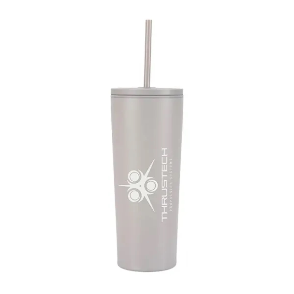 Bayard 24 oz. Double Wall Steel/PP Liner Straw Tumbler - Bayard 24 oz. Double Wall Steel/PP Liner Straw Tumbler - Image 7 of 10