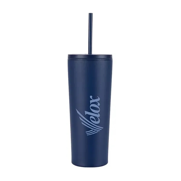 Bayard 24 oz. Double Wall Steel/PP Liner Straw Tumbler - Bayard 24 oz. Double Wall Steel/PP Liner Straw Tumbler - Image 8 of 10