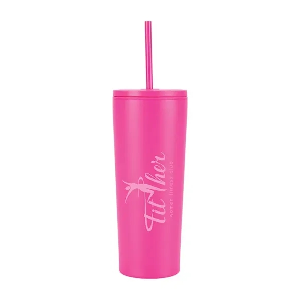Bayard 24 oz. Double Wall Steel/PP Liner Straw Tumbler - Bayard 24 oz. Double Wall Steel/PP Liner Straw Tumbler - Image 10 of 10