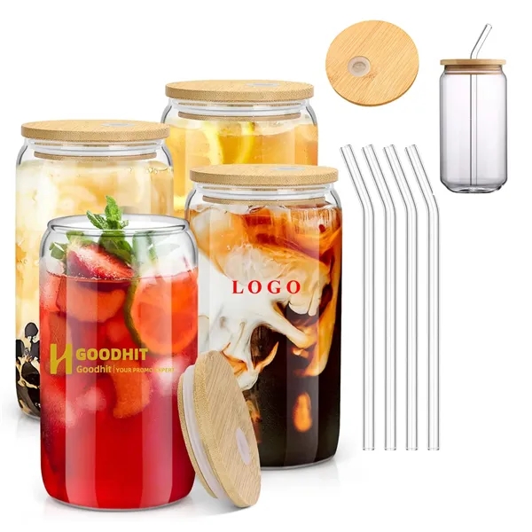 16oz Boba Tumbler Glass Cups with Lids and Straws - 16oz Boba Tumbler Glass Cups with Lids and Straws - Image 0 of 2