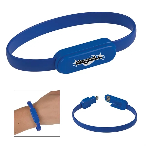 2-In-1 Connector Charging Cable Bracelet - 2-In-1 Connector Charging Cable Bracelet - Image 0 of 5
