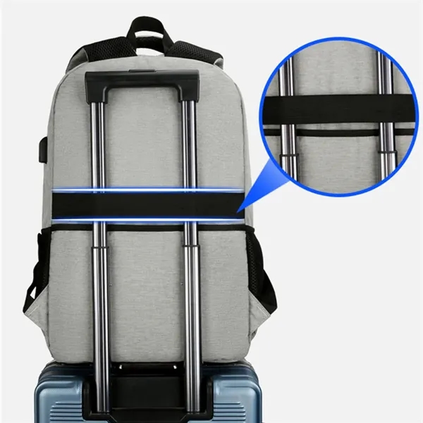 Insulated Laptop Backpack W/ Cooler USB Port Headphone Jack - Insulated Laptop Backpack W/ Cooler USB Port Headphone Jack - Image 6 of 8