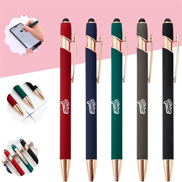 Engraved Stylus Pen with Rose Gold Trim - Engraved Stylus Pen with Rose Gold Trim - Image 0 of 2