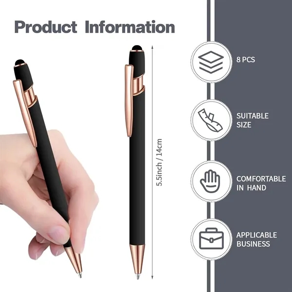 Engraved Stylus Pen with Rose Gold Trim - Engraved Stylus Pen with Rose Gold Trim - Image 1 of 2