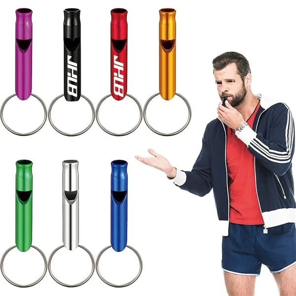 Aluminum Whistle Keychain - Aluminum Whistle Keychain - Image 0 of 7
