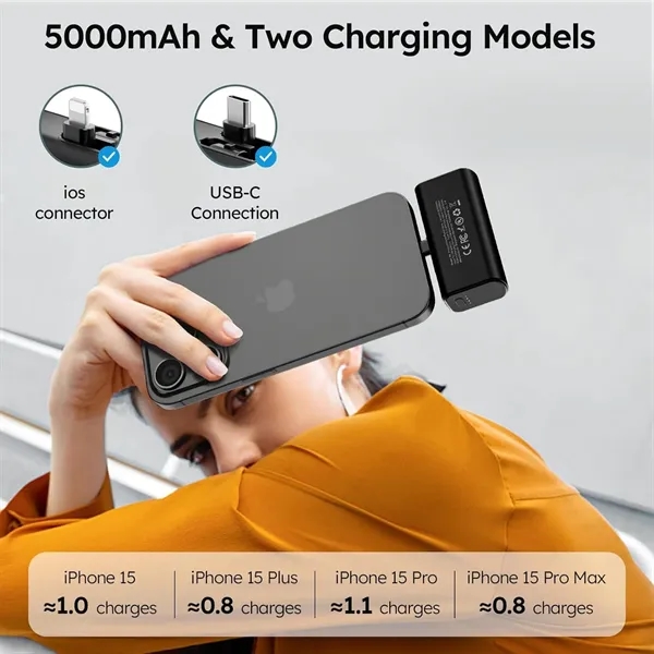 Mini  power bank 5000mAh  with watch charger - Mini  power bank 5000mAh  with watch charger - Image 5 of 5
