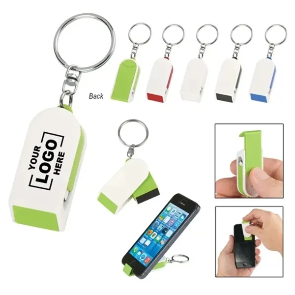 Phone Stand And Screen Cleaner Combo Key Chain - Phone Stand And Screen Cleaner Combo Key Chain - Image 0 of 5