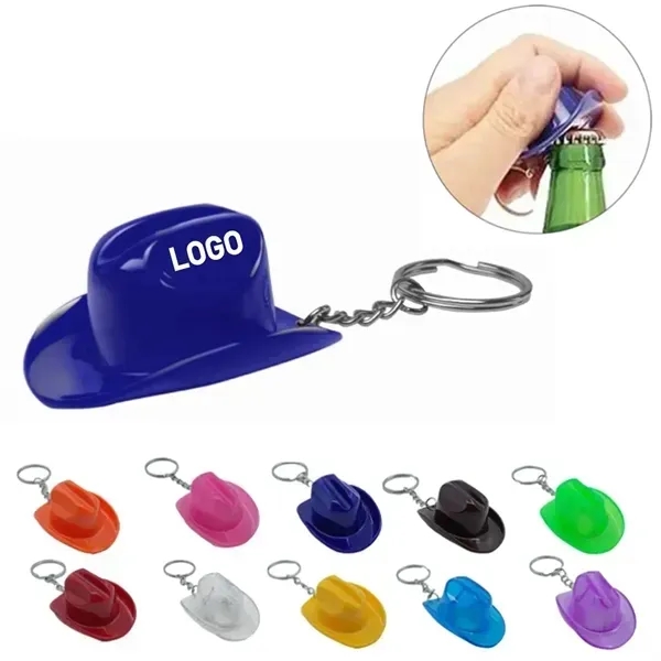 Cowboy Hat Bottle Opener Keychain - Cowboy Hat Bottle Opener Keychain - Image 0 of 6