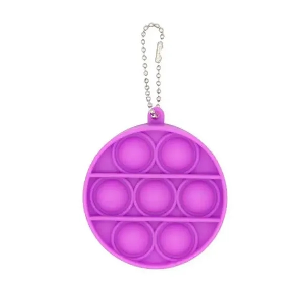 Round Push Pop Bubble Keychain - Round Push Pop Bubble Keychain - Image 2 of 7