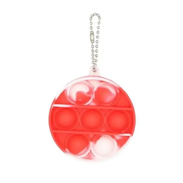 Round Push Pop Bubble Keychain - Round Push Pop Bubble Keychain - Image 3 of 7