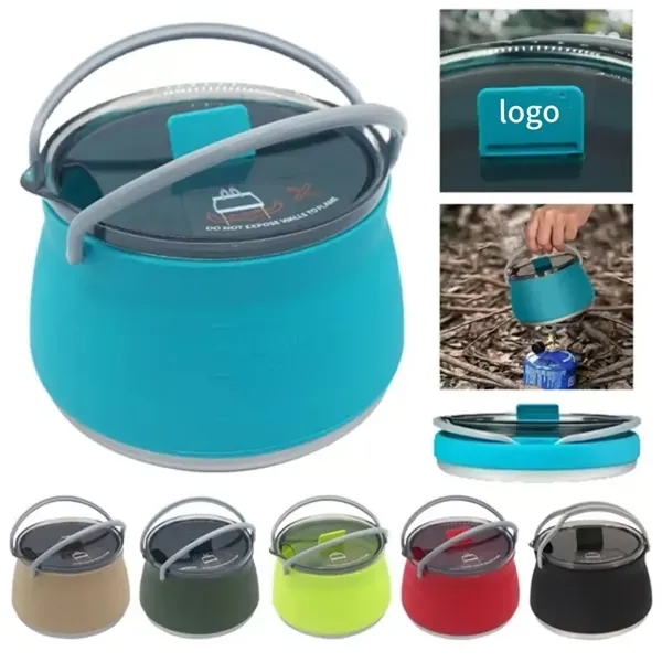 Portable silicone foldable kettle travel outdoor camping - Portable silicone foldable kettle travel outdoor camping - Image 0 of 4