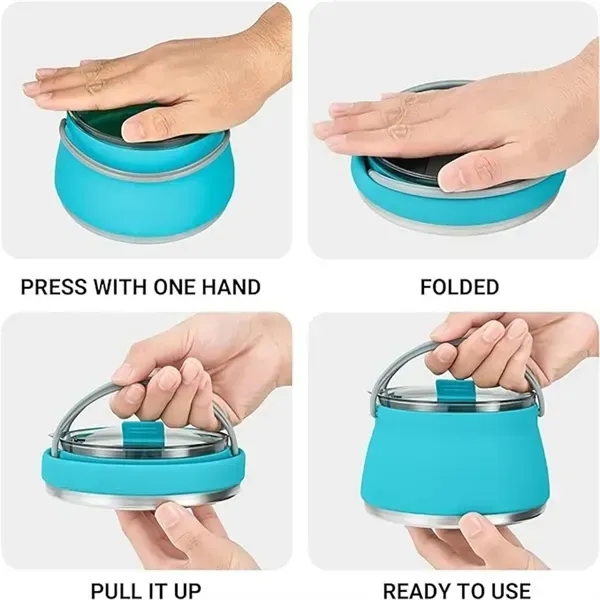 Portable silicone foldable kettle travel outdoor camping - Portable silicone foldable kettle travel outdoor camping - Image 2 of 4