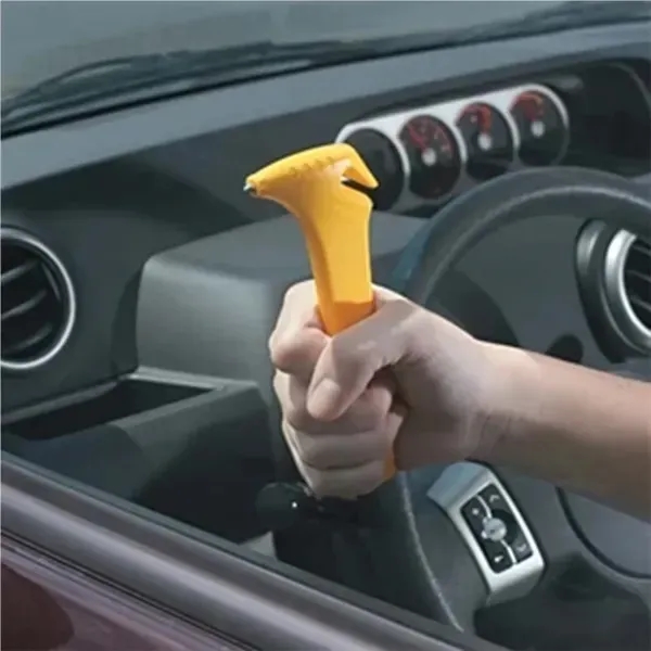 2-In-1 Car Safety Hammer with Glass Breaker and Cutter - 2-In-1 Car Safety Hammer with Glass Breaker and Cutter - Image 2 of 4